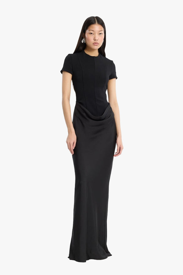 Capsleeve Draped Maxi