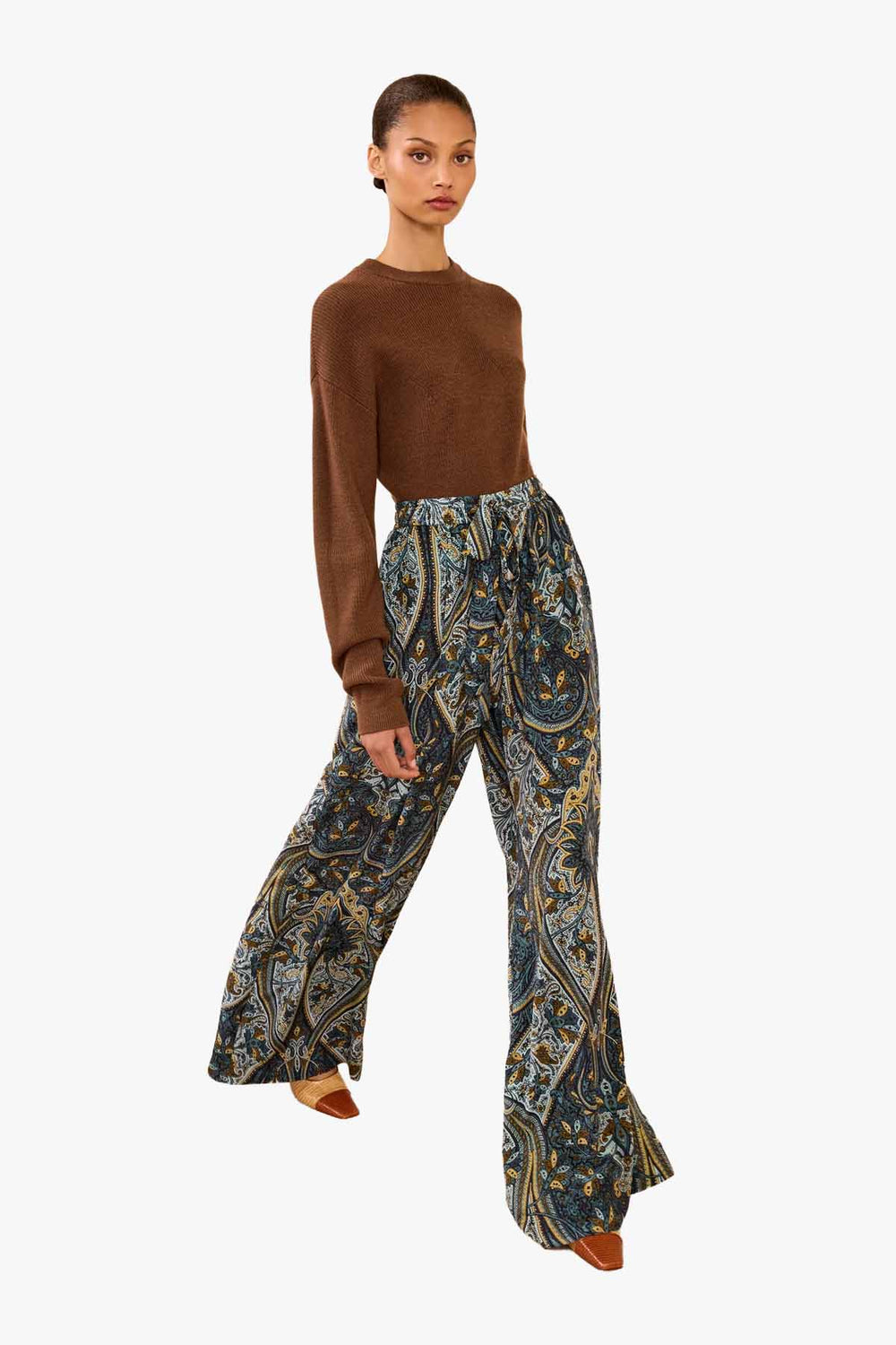 Sawyer Wide Leg Silk Pant