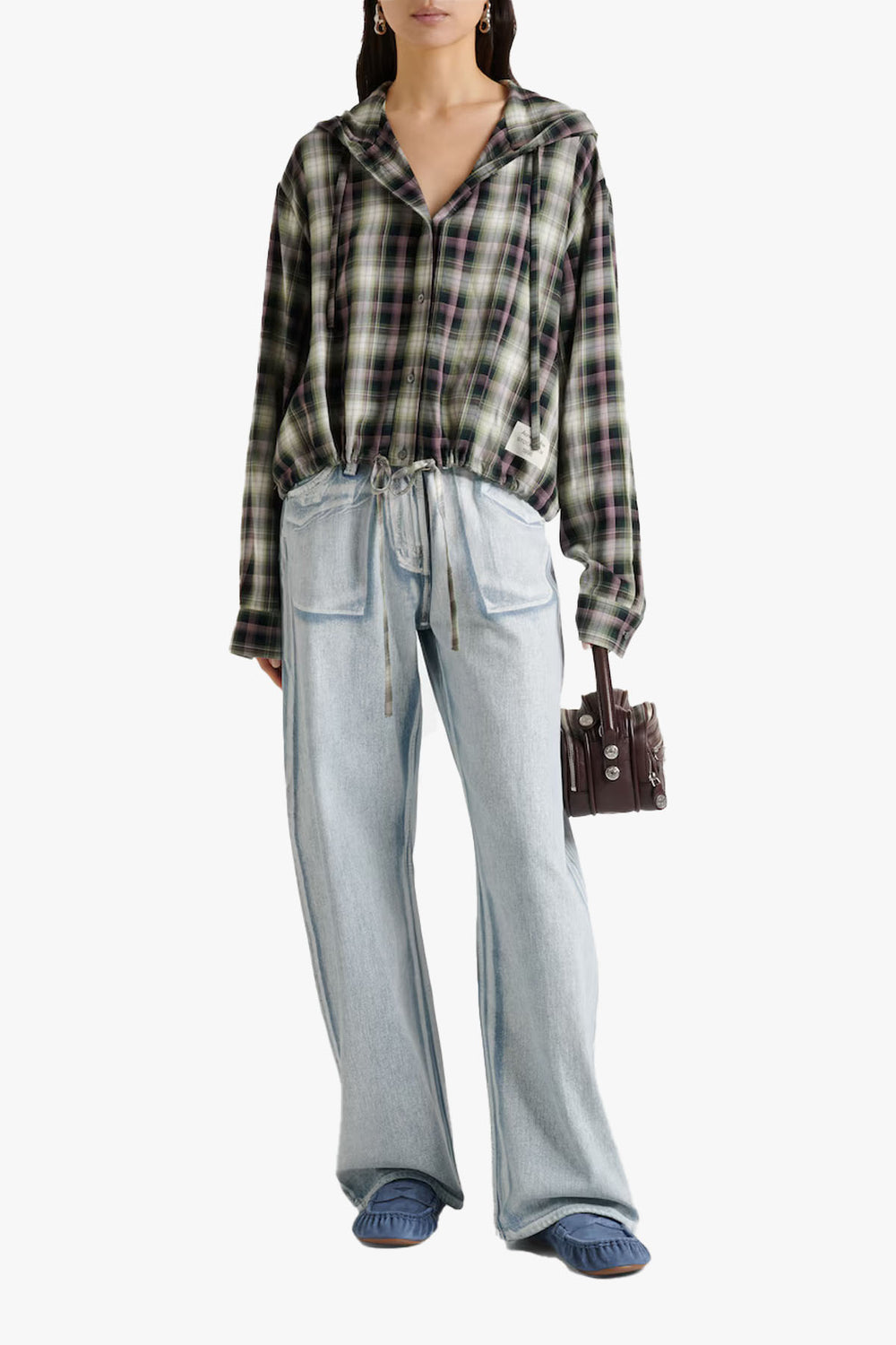 Belted Denim Trouser