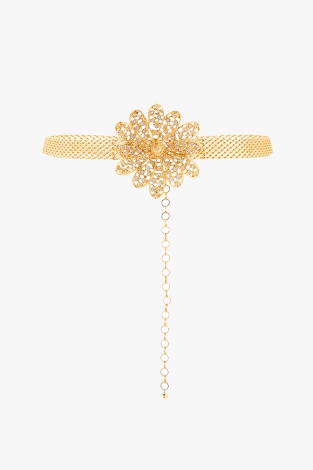 Chain Belt With Daisy Embellishment