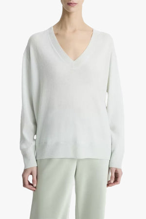 Silk Blend Deep V Neck Sweater