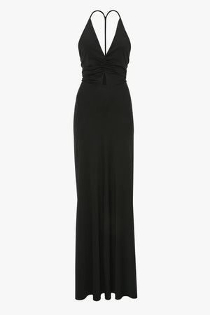 V-neck Ruched Cami Gown