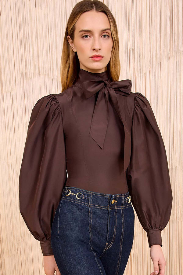 Giorgia Silk Neck Tie Blouse