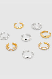 Ear Cuff Slim Zircona Silver