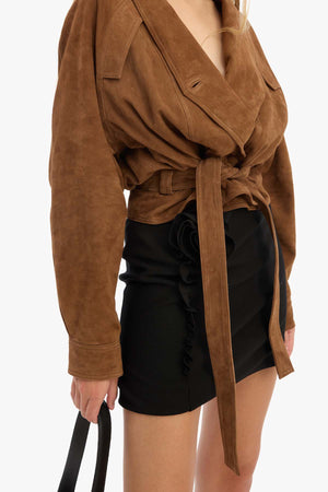 Crepe Mini Flower Skirt