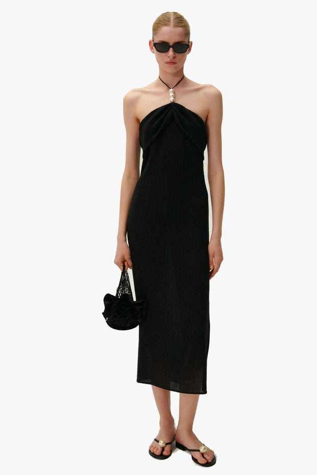 Pearl Halterneck Midi Dress 17