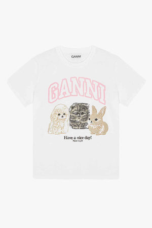 Basic Cotton Jersey Animals Relaxed T-shirt