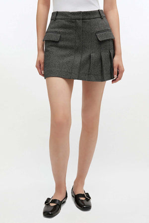 Mouline Suiting Mini Skirt