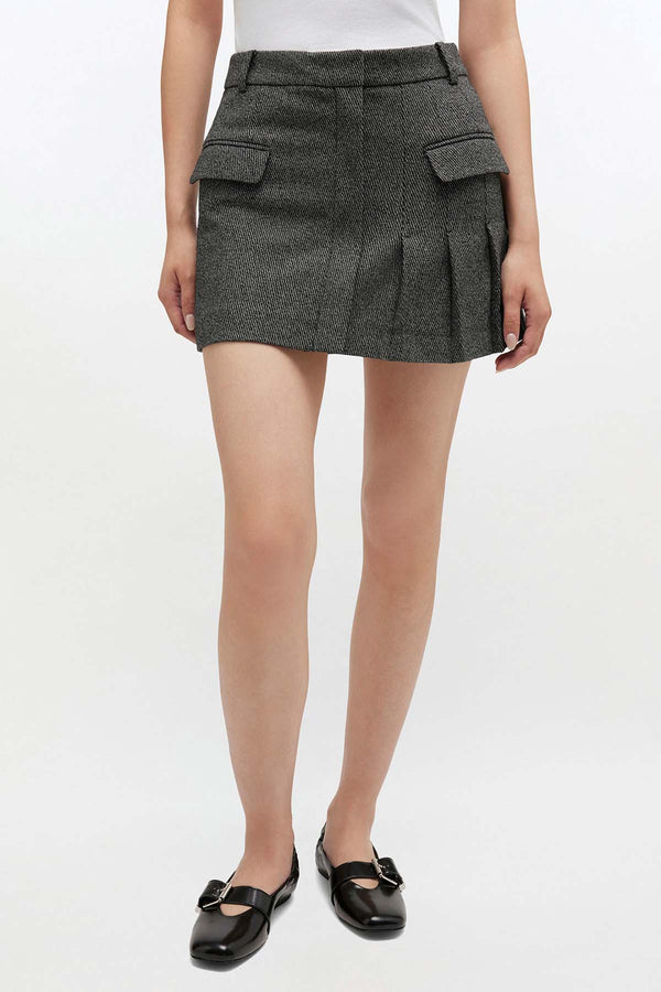 Mouline Suiting Mini Skirt