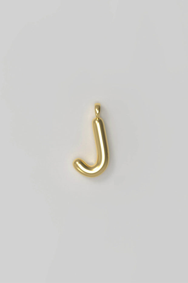 Letter charm Small J - Gold plated