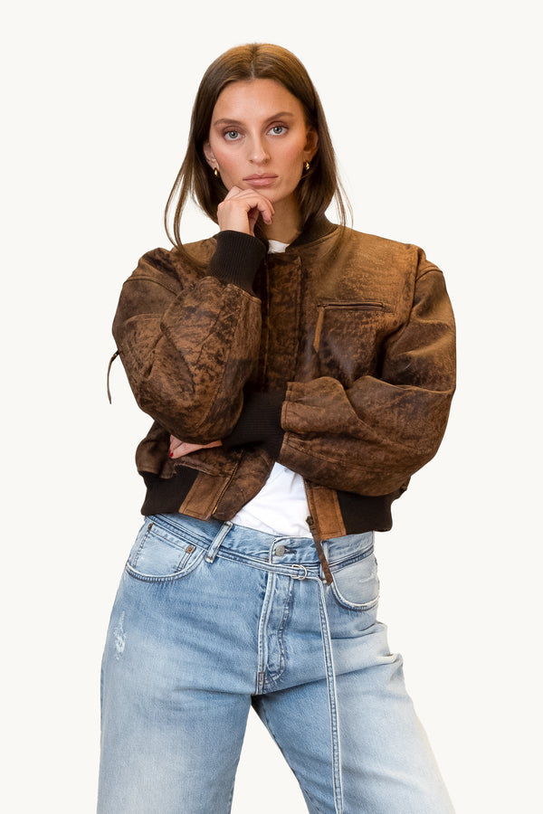 Leather Bomber Jacket