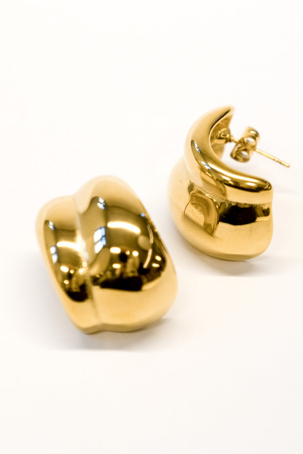 Small Chunky Gold Shaped Earrings