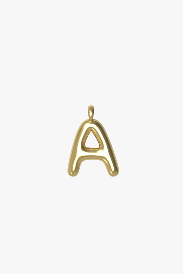 Letter charm Small A - Gold plated