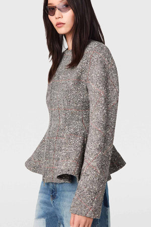 Speckled Peplum Jacket