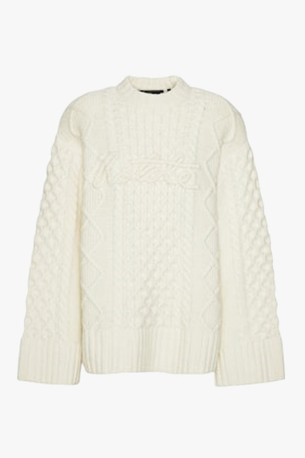 Knit Cable Crewneck