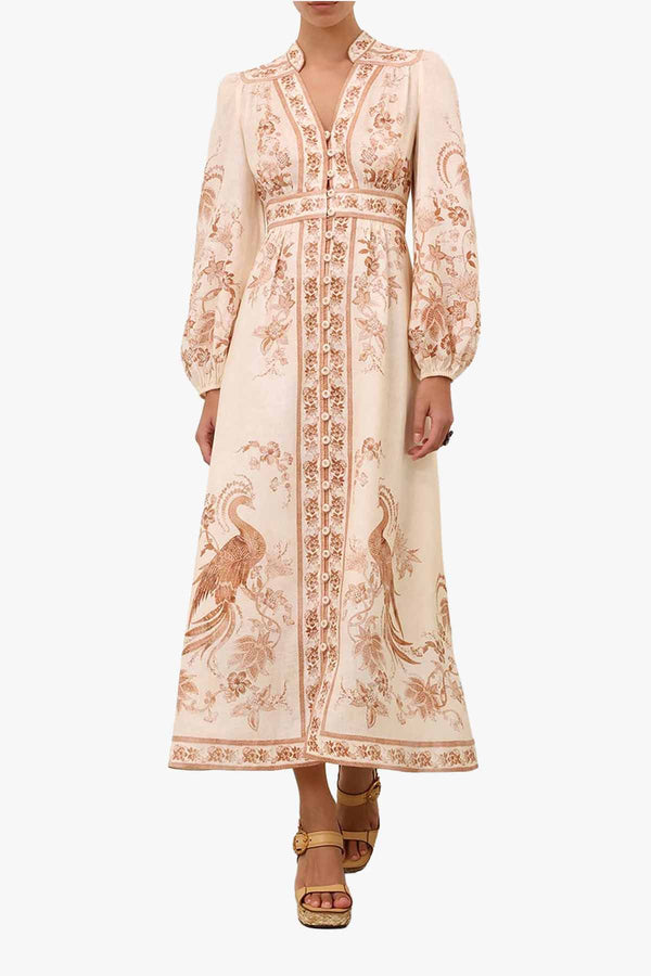 Indra Plunge Midi Dress