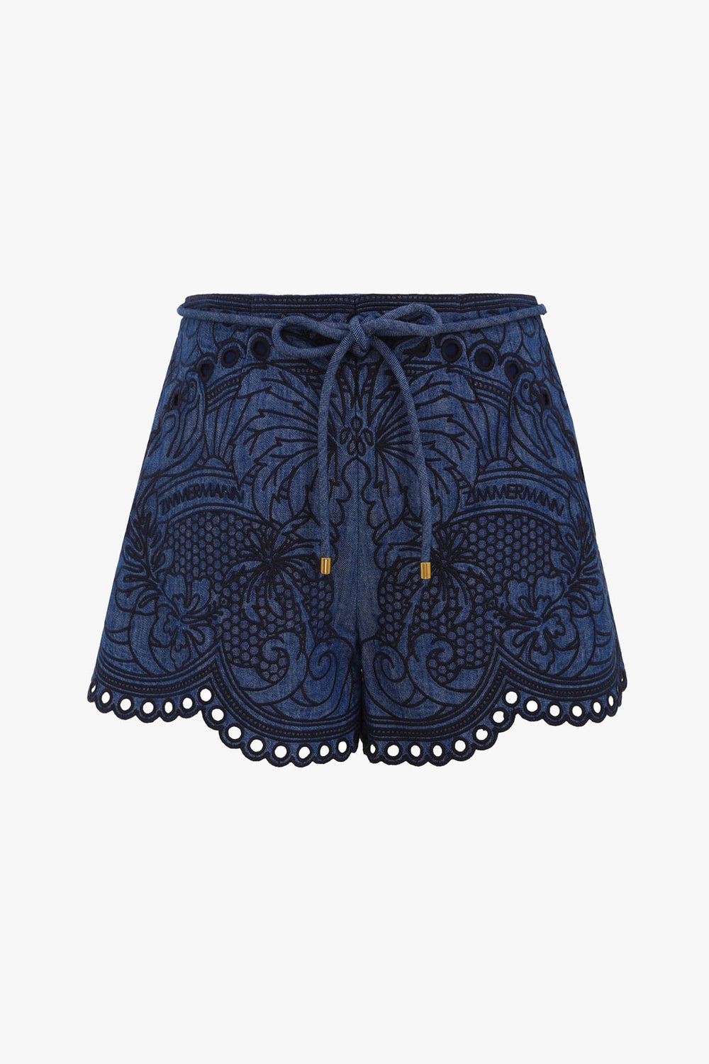 Coco Embroidered Denim Shorts
