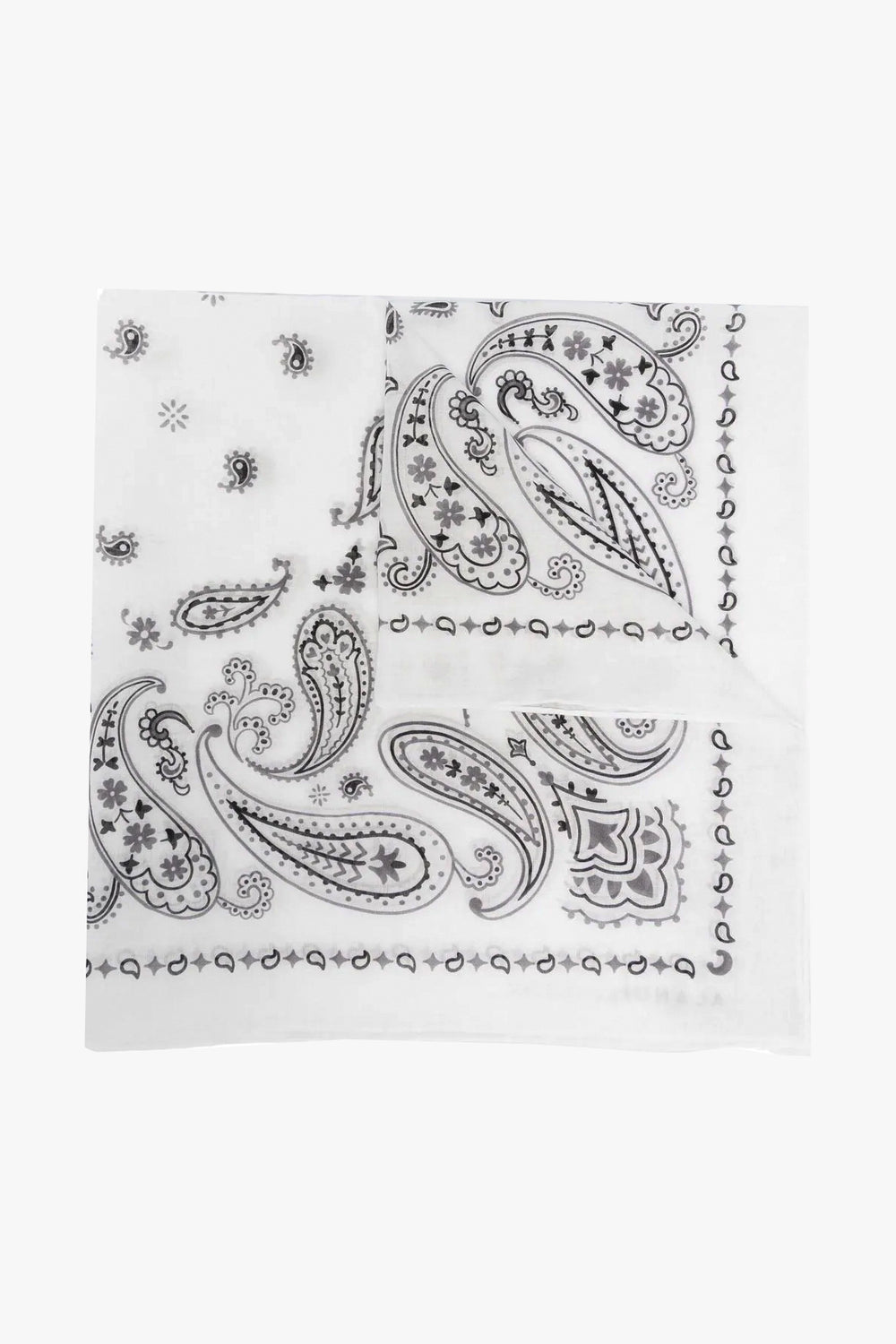 Printed Cotton Bandana White Multicolor