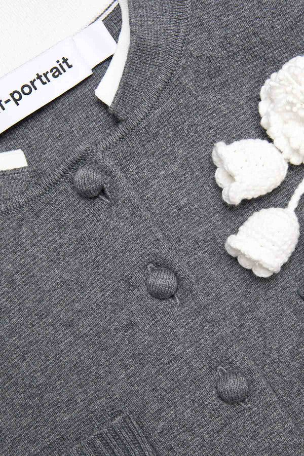 Crochet flower cardigan