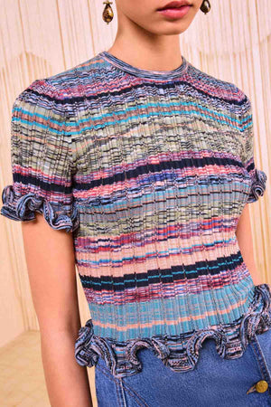 Miya Short Sleeve Knit Top