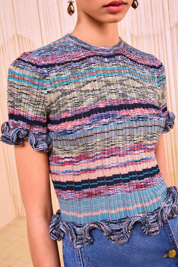 Miya Short Sleeve Knit Top