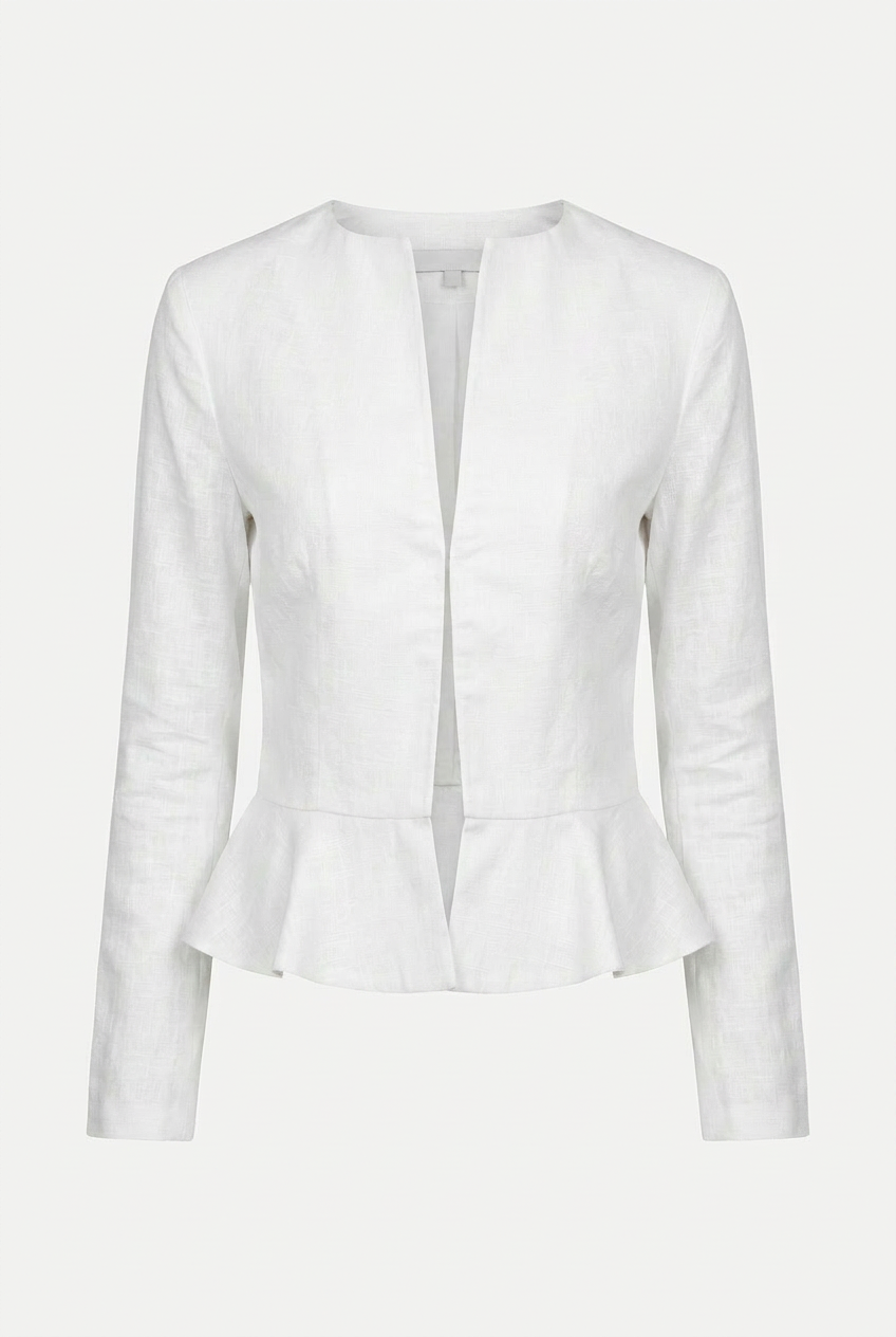 Linen Peplum Jacket