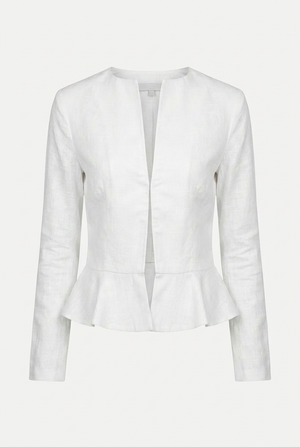 Linen Peplum Jacket