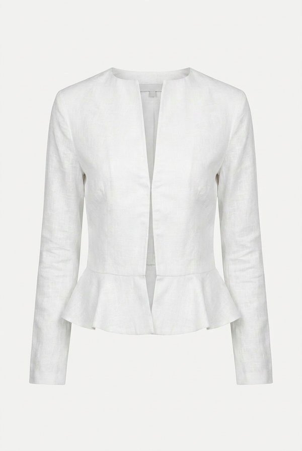 Linen Peplum Jacket