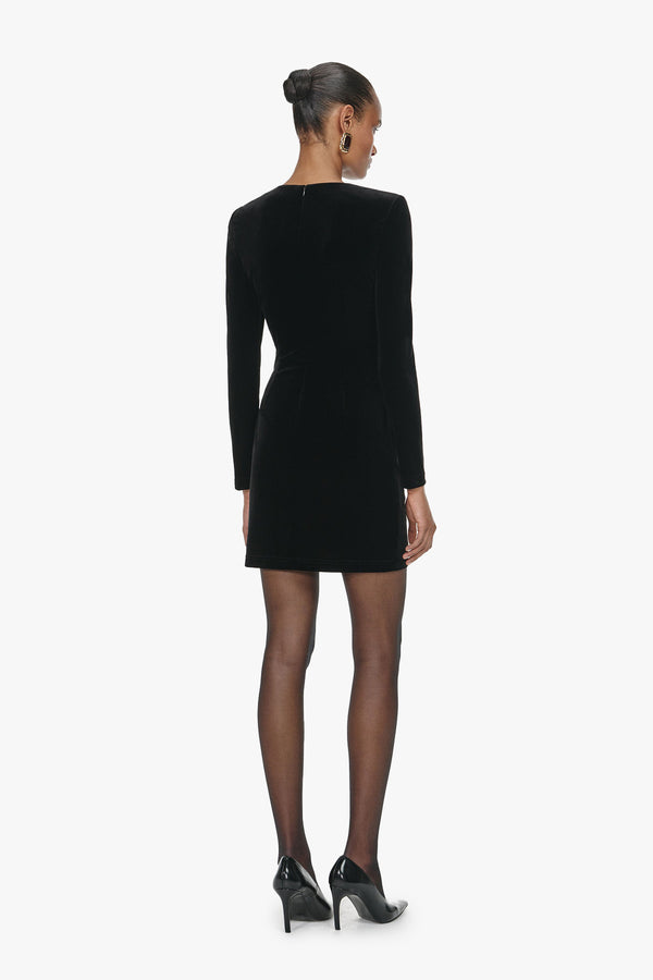 Velvet embellished mini dress