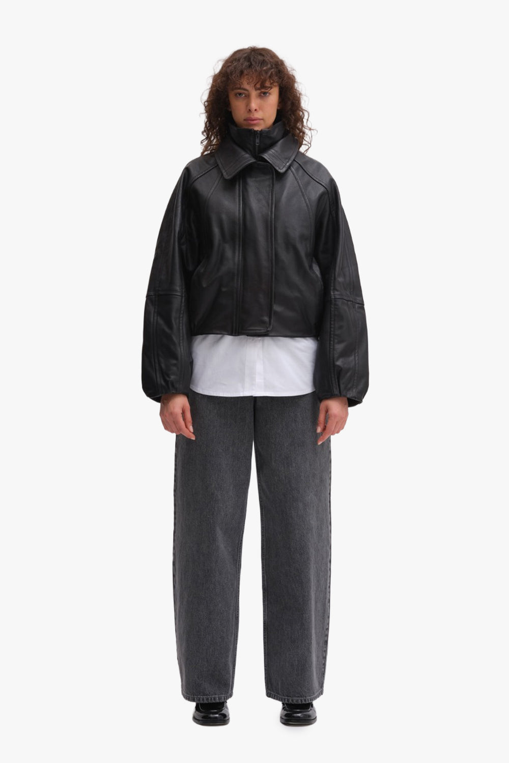 Leather Bomber Jacket