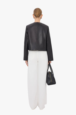 Raho Cropped Leather Jacket