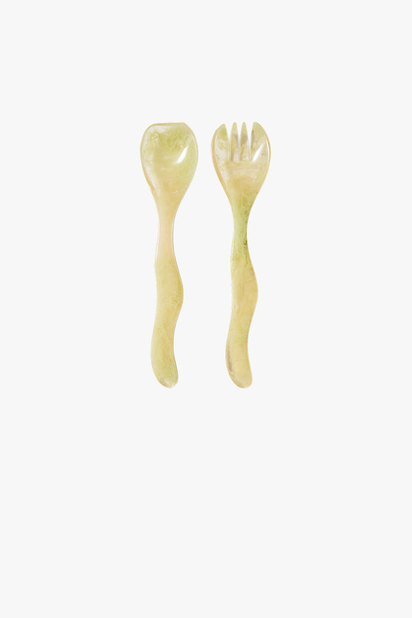 Salad Cutlery Mist Green Set of 2