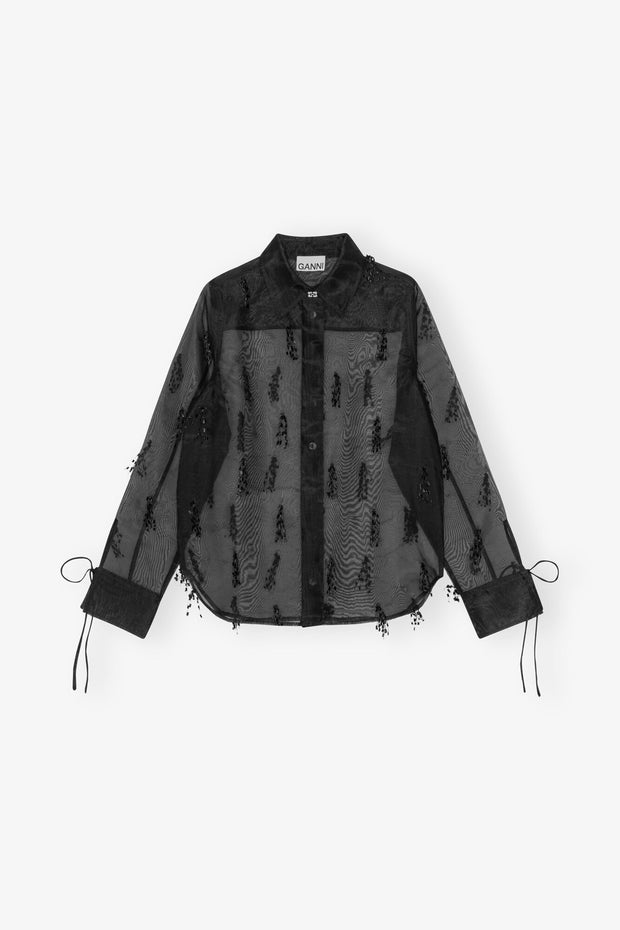 Fringed Organza Shirt