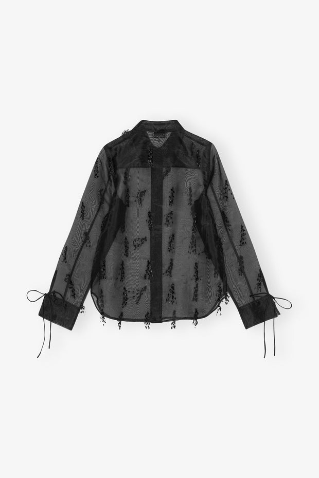 Fringed Organza Shirt