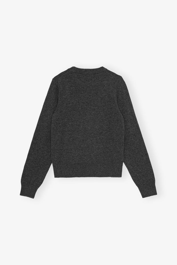 Graphic Wool Mix Bear Crewneck