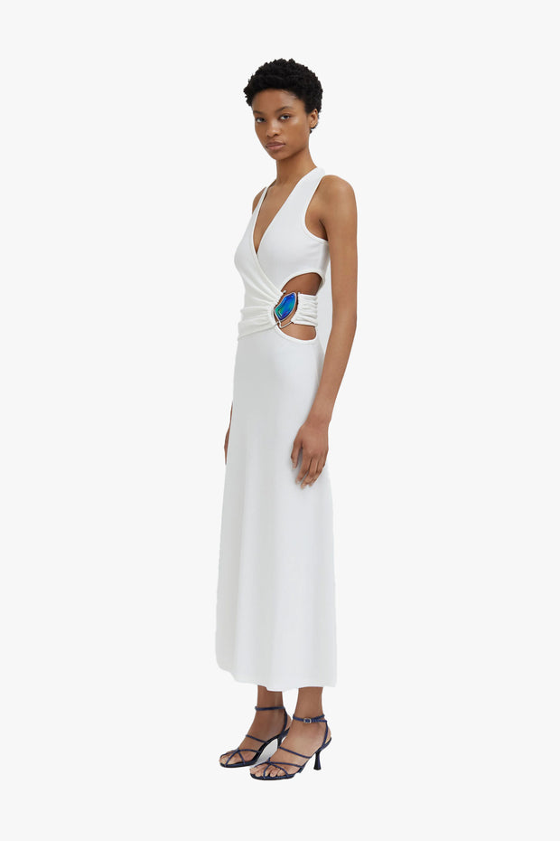 Moodstone Overlap Tank Dress