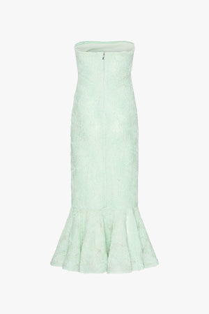 Flower Mesh Flounce Dress