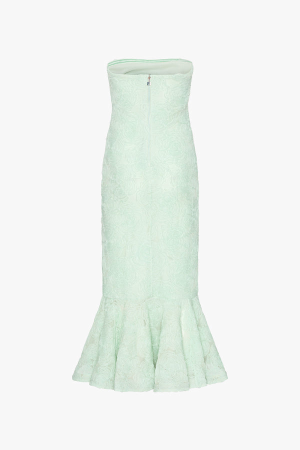 Flower Mesh Flounce Dress