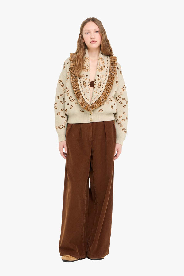 Bandana Jacquard Cardi Bomber Canvas Multi