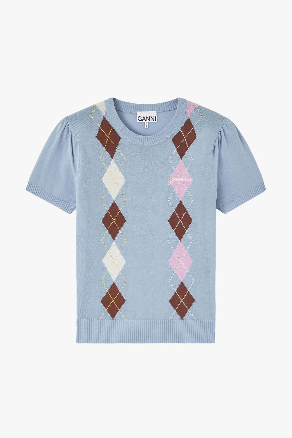Light Cotton Argyle T-Shirt