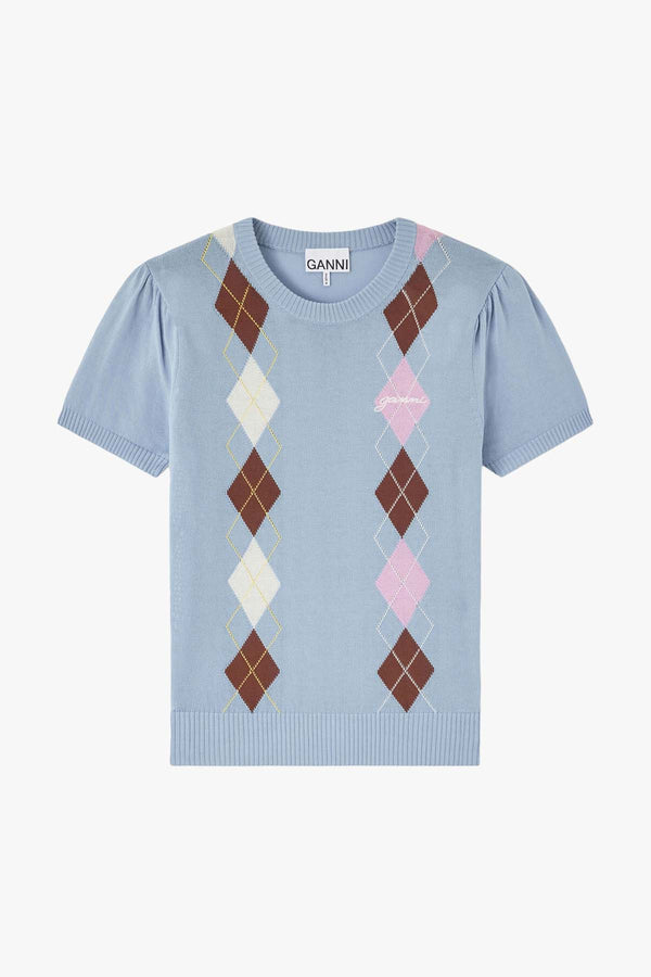 Light Cotton Argyle T-Shirt