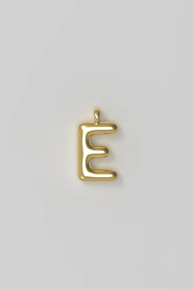 Letter charm Small E - Gold plated