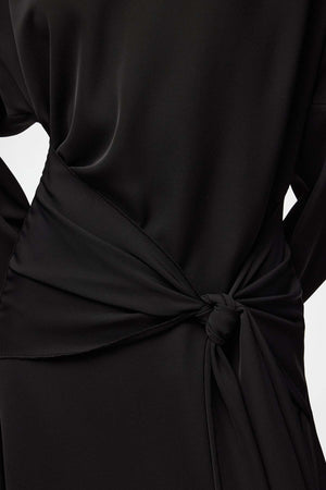 Cady Crepe Draped Mini Dress