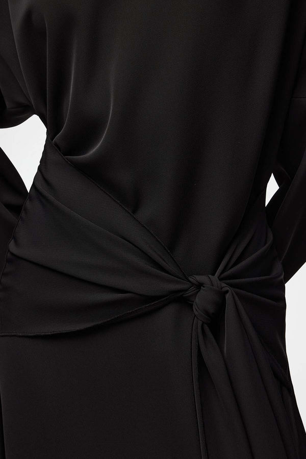 Cady Crepe Draped Mini Dress