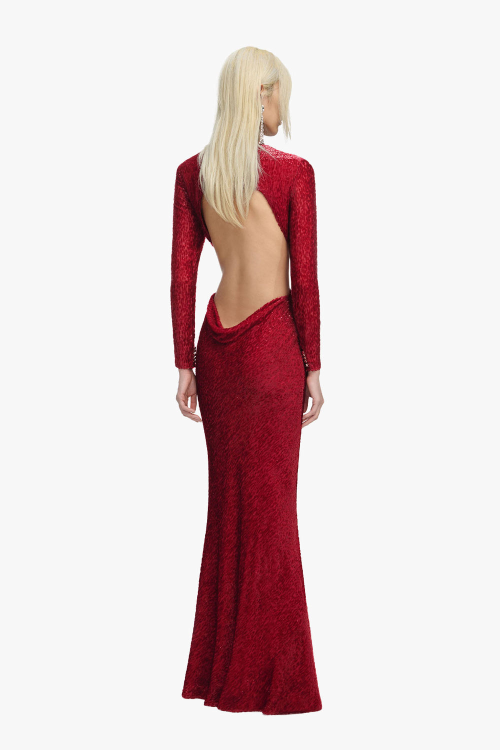 Red Fil Coupe Maxi Dress