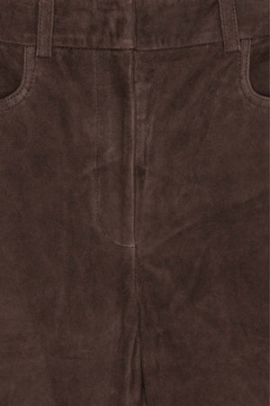 Flared Suede Pants