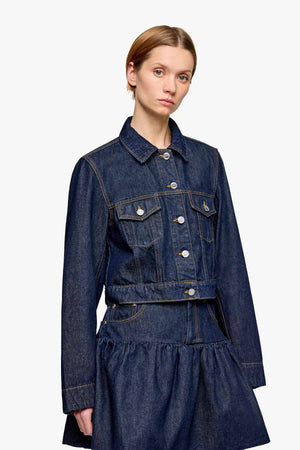 Rinse Denim Cropped Jacket