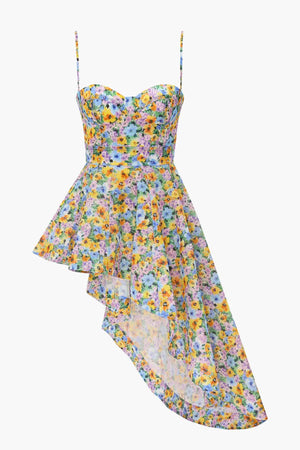 Clash Peplum Bustier Top