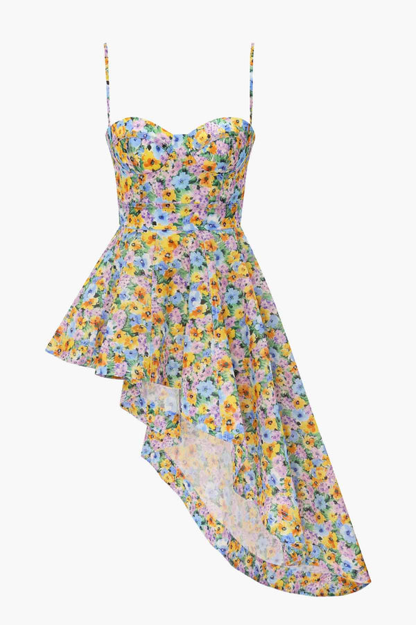 Clash Peplum Bustier Top