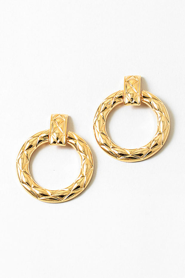 90's Chunky Gold Hoops